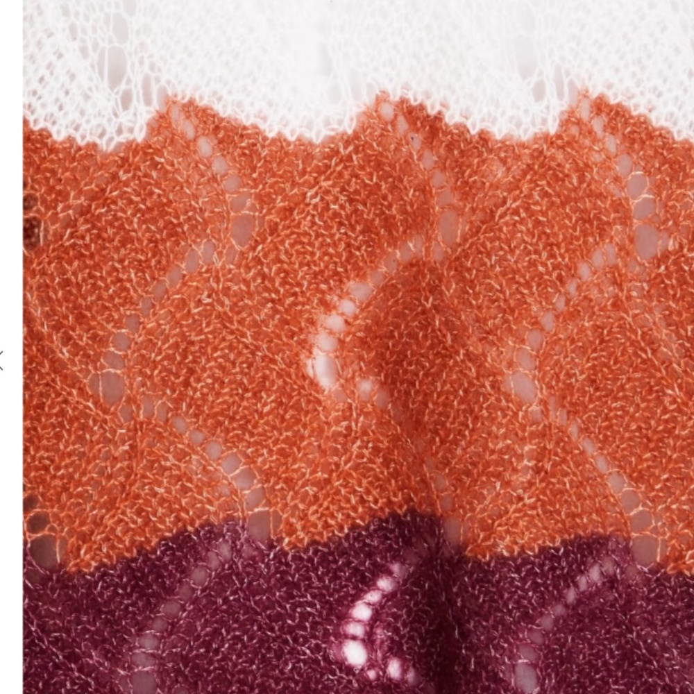 Striped Wave Stitch Cashmere and Silk-blend Sweater from AUTUMN CASHMERE - Picture 4 of 10